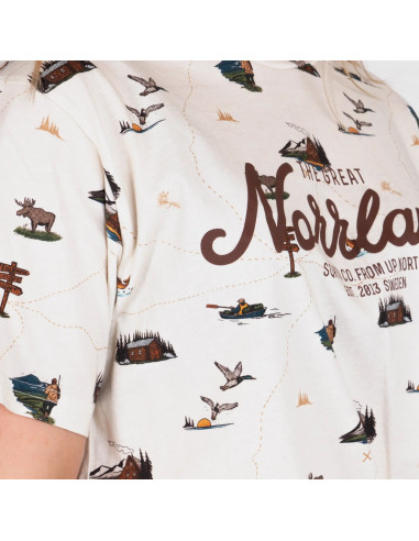 GREAT NORRLAND T-SHIRT - KARTA CREAM