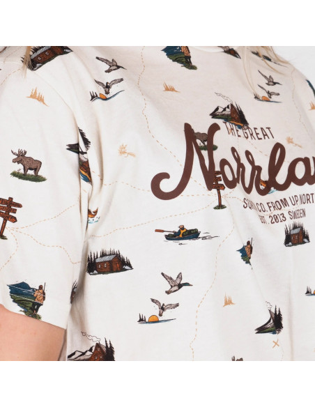 GREAT NORRLAND T-SHIRT - KARTA CREAM