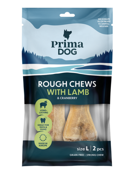Rough Chews Lamm & Tranbär tuggben - 140g