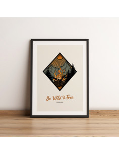 EKLIDS OUTDOOR poster: "Be wild and free"