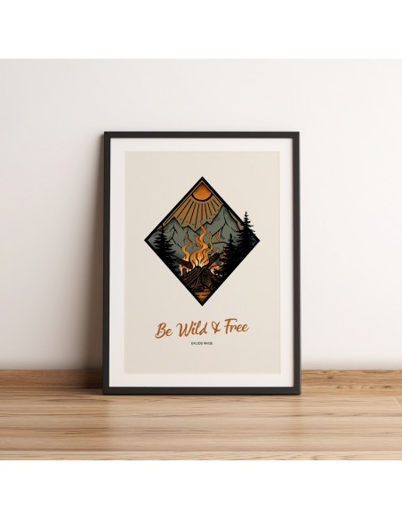 EKLIDS OUTDOOR poster: "Be wild and free"