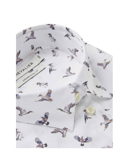 Lindsey Contemporary Fit Skjorta Ducks and Friends Dam