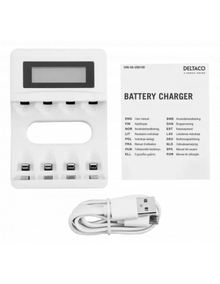 Ultimate NiMh USB laddare, AA/AAA batteri display
