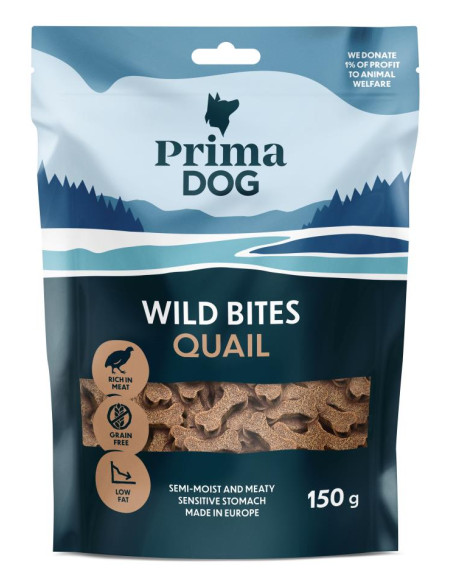 PrimaDog Wild Bites Vaktel - 150g