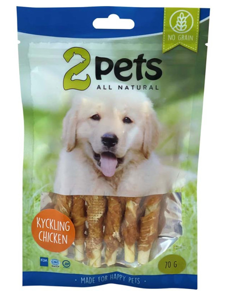 2pets Tuggrulle med kyckling - 12cm