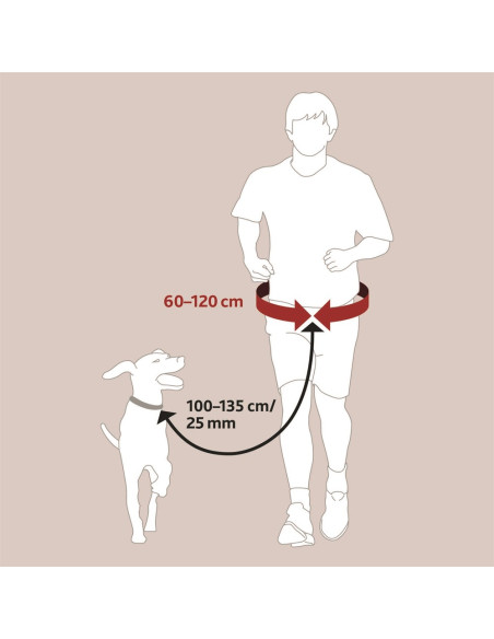 Handsfreebälte med expander 60-120 cm