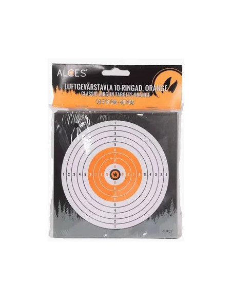 Luftgevärstavlor 10-ringad med färg
