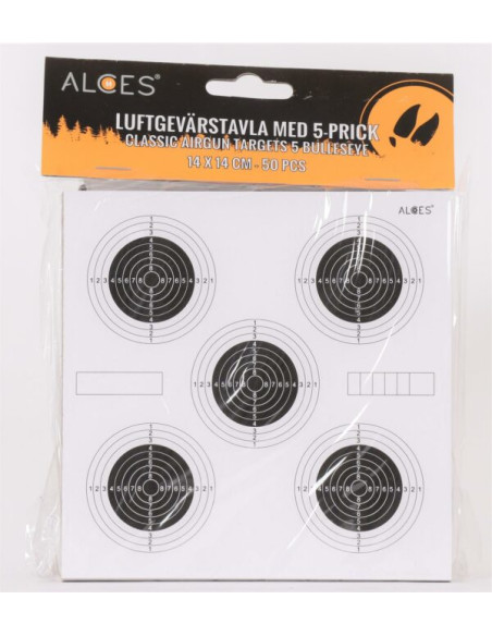 Luftgevärstavlor "officiel" 5x10ringad