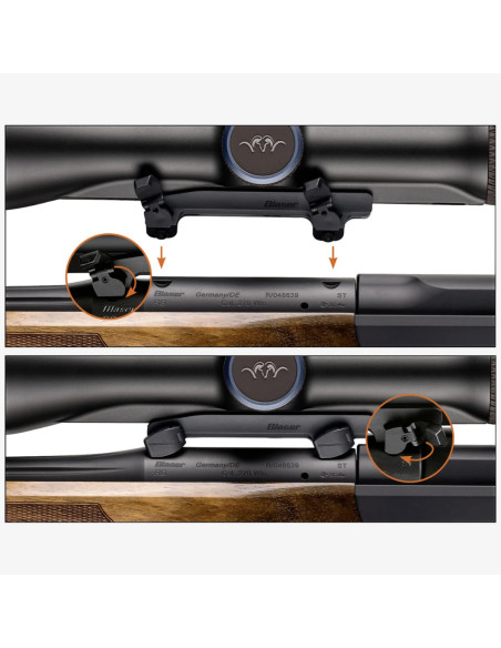 Blaser Sadelmontage med Zeiss skena