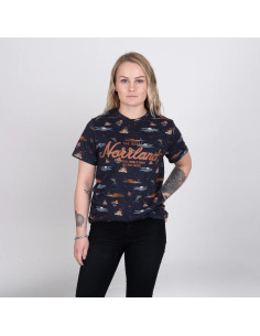 GREAT NORRLAND T-SHIRT - TRAILS BLACK