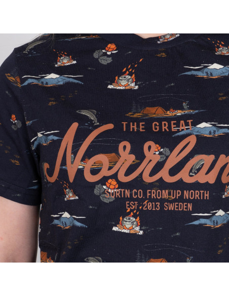 GREAT NORRLAND T-SHIRT - TRAILS BLACK