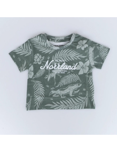 GREAT NORRLAND KIDS T-SHIRT - JÄRVEN OLIVE