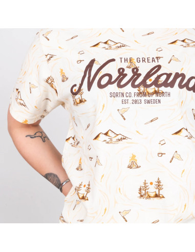 GREAT NORRLAND T-SHIRT - STREAM OFF WHITE