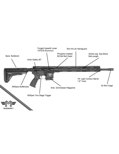 Messerschmitt 18tum Hunter AR-15 .223 Rem