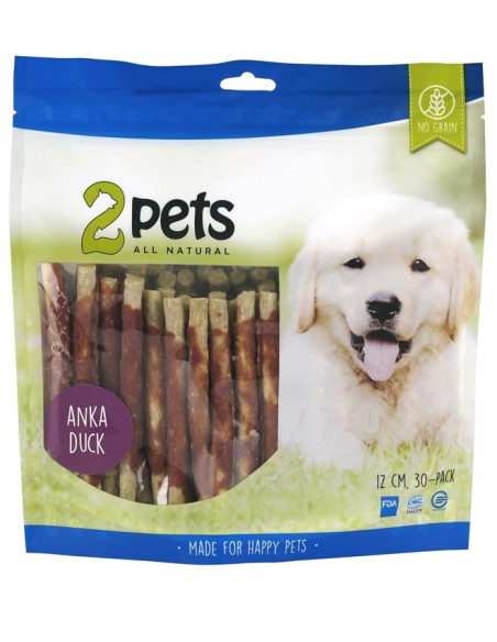 2pets Tuggpinne med anka - 12cm 30-pack