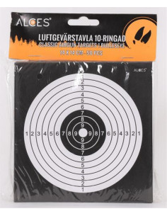 Alces Luftgevärstavlor 14x14 "Officiell" 10ringad