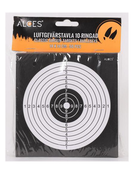 Alces Luftgevärstavlor 14x14 "Officiell" 10ringad