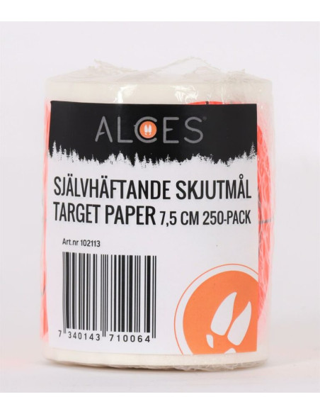 Alces Självhäftande skjutmål 7,5 cm 250-pack