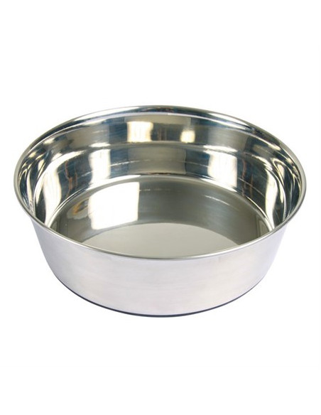 Matskål rostfri gummibas