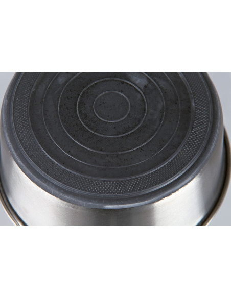 Matskål rostfri gummibas