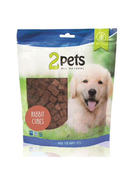 2pets Dogsnack Minikuber Kanin - 400 g