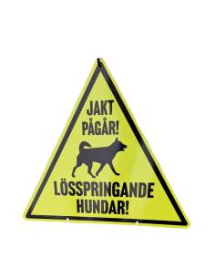 Hopfällbar Reflexskylt Dubbelsidig "Jakt Pågår"