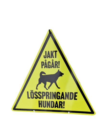 Hopfällbar Reflexskylt Dubbelsidig "Jakt Pågår"