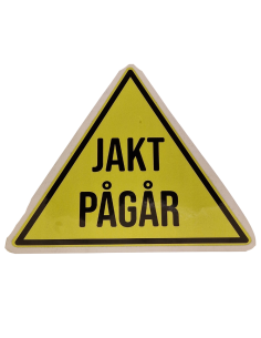 Dekal i Reflex Triangel "Jakt Pågår"