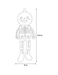 Halloween Skelett m pip & prassel 40cm 2