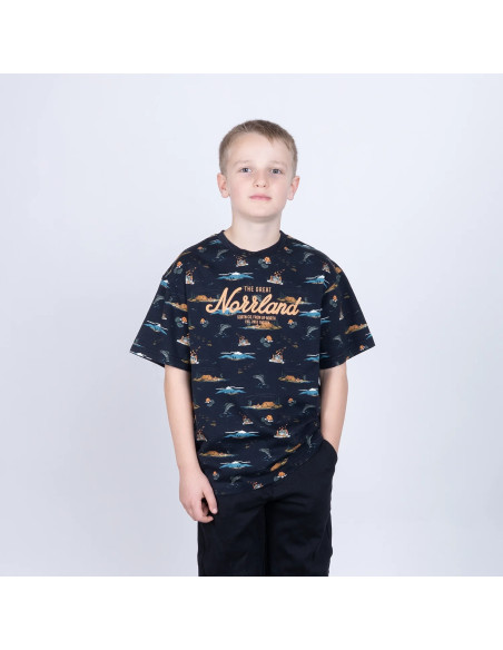 GREAT NORRLAND JUNIOR T-SHIRT - TRAILS BLACK