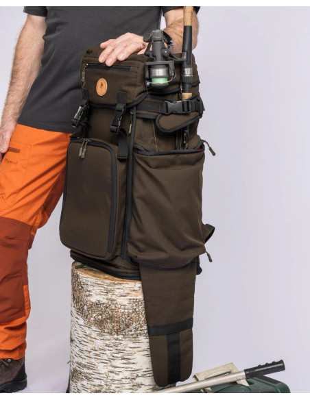 Pinewood Wildmark Sitting Backpack, Suede Brown