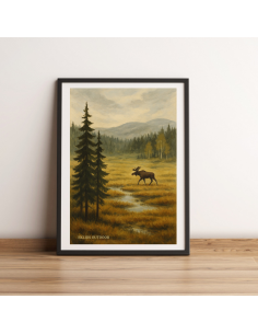 EKLIDS poster Skogen Kallar Älg