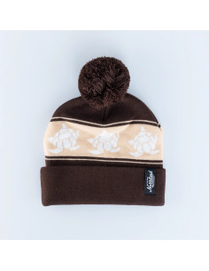 Patch Pom Pom Mössa - Brown
