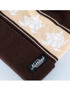 Patch Pom Pom Mössa - Brown 2