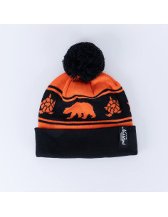 Into Bear Pom pom mössa - Black/Orange