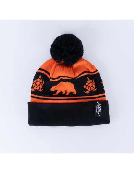 Into Bear Pom pom mössa - Black/Orange