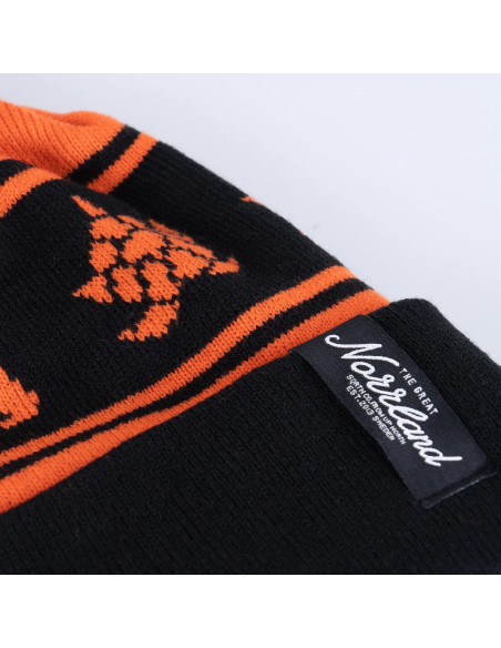 Into Bear Pom pom mössa - Black/Orange