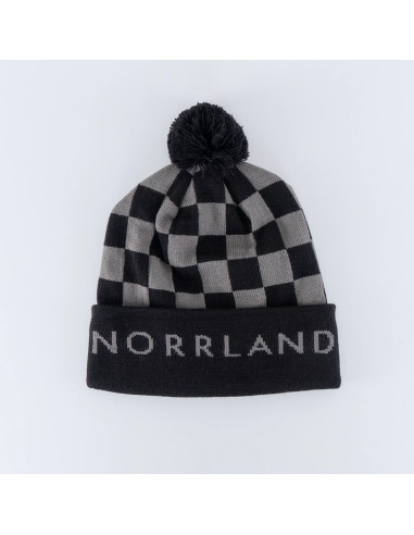 Retro Pom Pom Mössa - Black/Grey