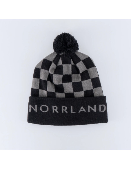 Retro Pom Pom Mössa - Black/Grey