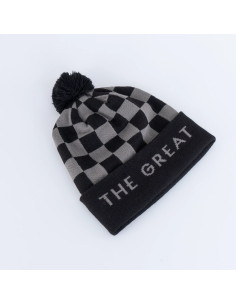 Retro Pom Pom Mössa - Black/Grey 2