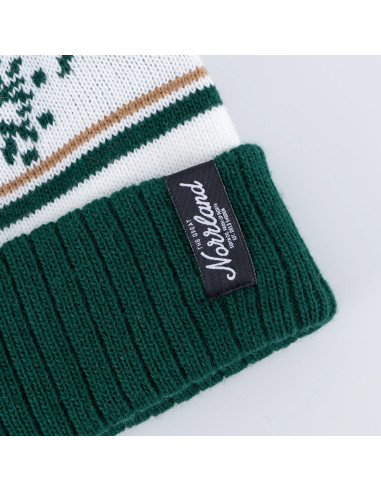 Snowflake Pom Pom Mössa - Hunter Green