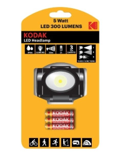 KODAK Led Headlamp, 300lm inkl. 3xAAA