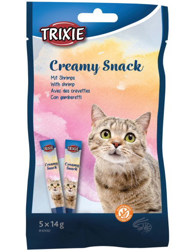 Creamy Snacks till katt. Med räkor, 5×14 g