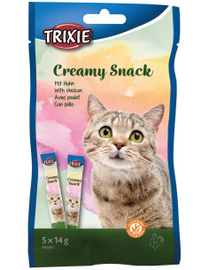 Creamy Snacks till katt. Med kyckling, 5 × 14 g