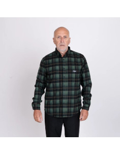 TGN PATCH FLANELL SHIRT - DARK GREEN 2