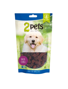 2pets Snacks kuber med Anka - 100g