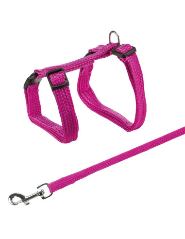 Kattsele + Koppel 22-42cm