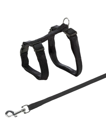 Kattsele + Koppel 22-42cm