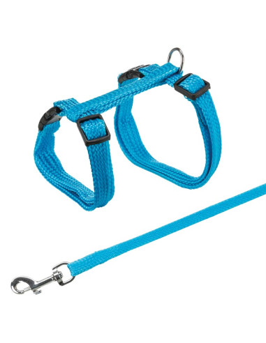 Kattsele + Koppel 22-42cm