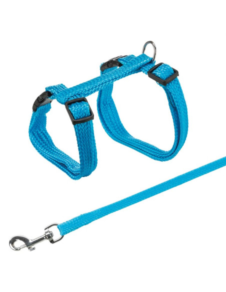 Kattsele + Koppel 22-42cm